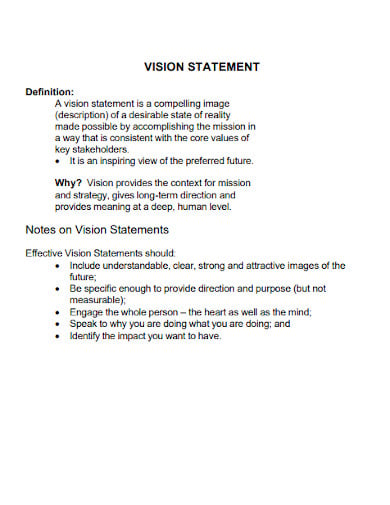 startegic vision statement template