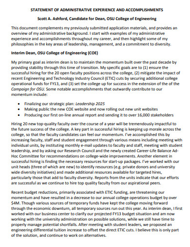 20+ Statement of Experience Templates in PDF | DOC