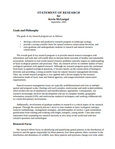 24+ Research Statement Templates in PDF | DOC