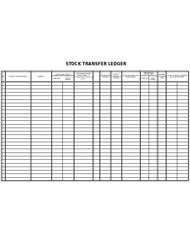 stock ledger sample