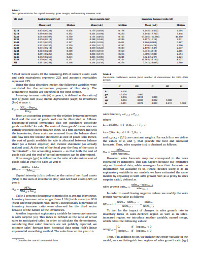 stock turnover ratio analysis in pdf