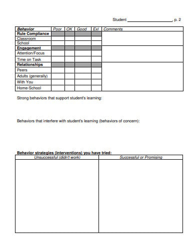 student-behaviour-survey-format