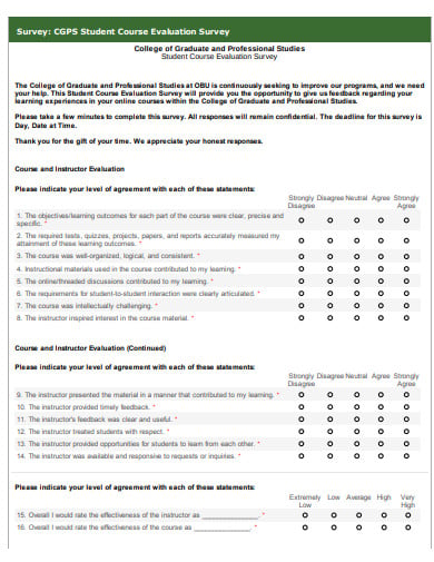 student course evaluation survey1
