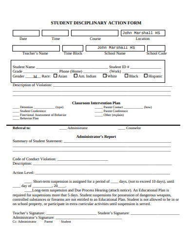 14-free-school-disciplinary-action-form-templates-in-doc-pdf-xls