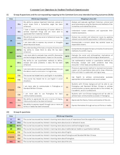 12+ Student Feedback Questionnaire Templates in PDF | DOC