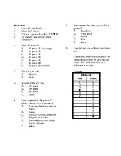 student-health-survey-questionnaire-template