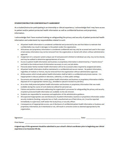 10+ Internship Confidentiality Agreement Templates - PDF, DOC