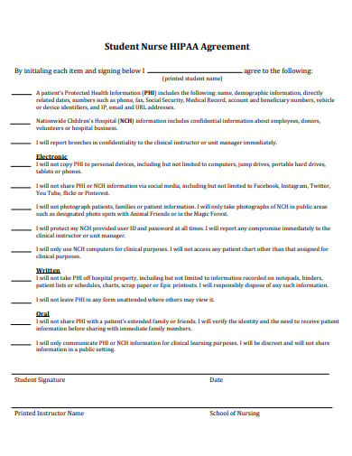 student-nurse-agreement-template