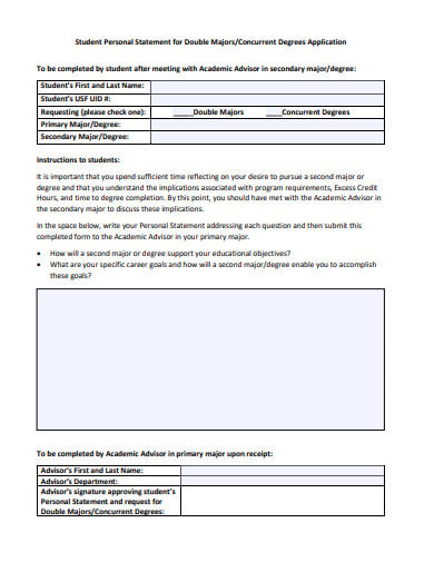 student personal statement worksheet template