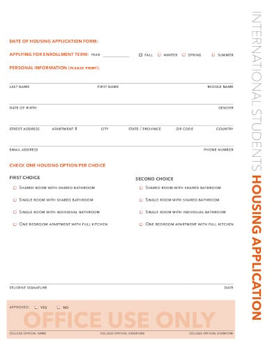 students-housing-application-form