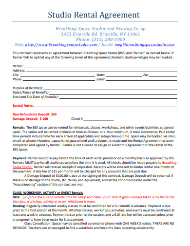 Image 8 for Dance Studio Rental Agreement Template
