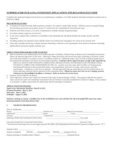 summer-internship-registration-form-template