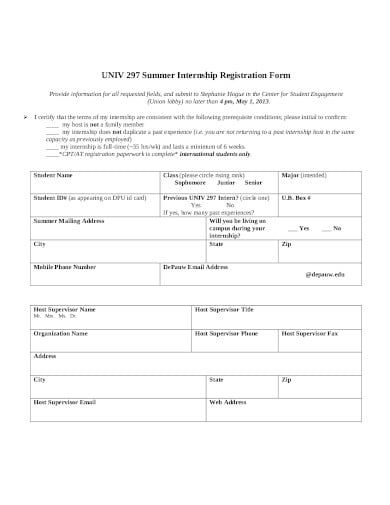 summer-internship-registration-form