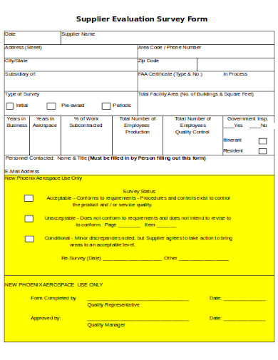 supplier-evaluation-survey-form