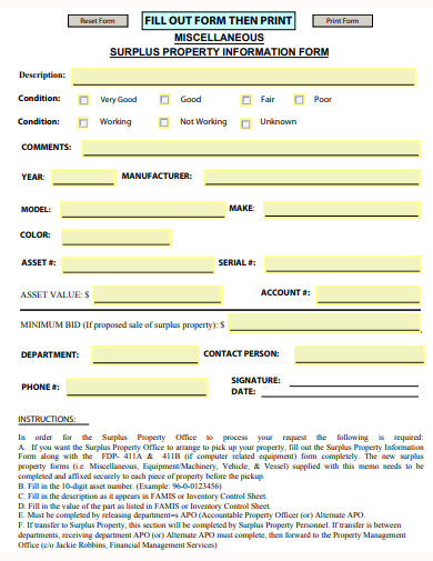 18+ Property Information Form Templates in PDF | DOC