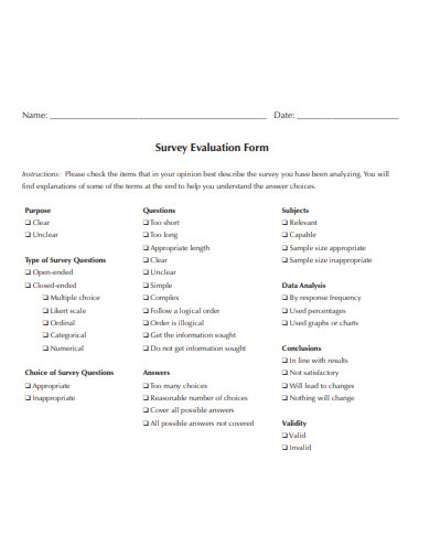 survey-evaluation-form