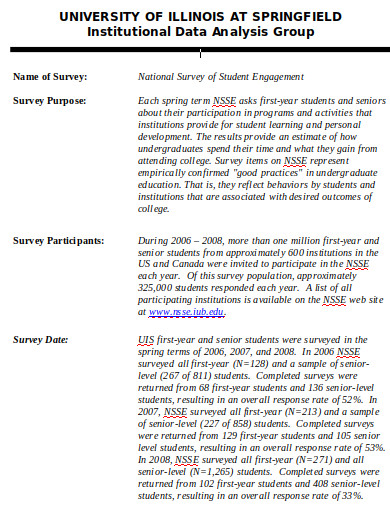 survey of student engagement in doc