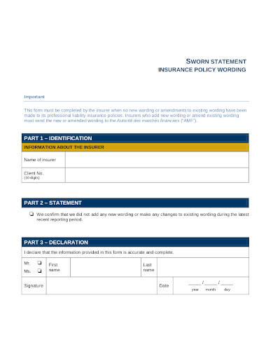 sworn-statement-for-insurance-policy-template