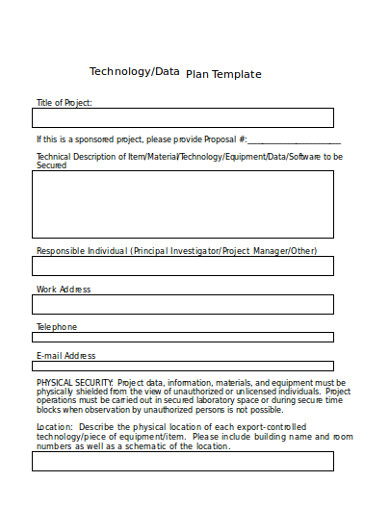 technology data security plan