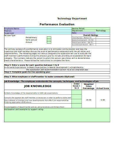 technology-department-performance-evaluation-form-template