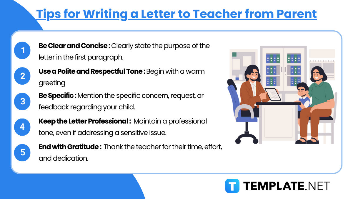 tips for writing a letter to teacher from parent