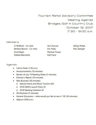 tourism-retail-meeting-agenda