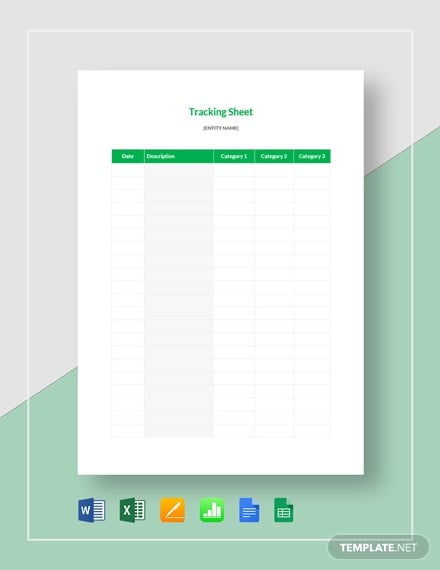 tracking sheet template