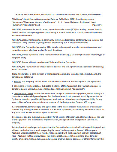 24+ Donation Agreement Templates in Google Docs  Word  Number  Pages