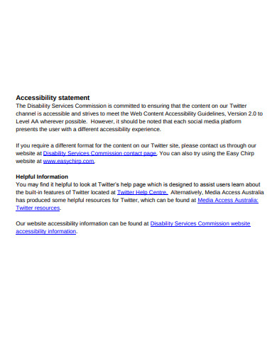 twitter accessibility statement