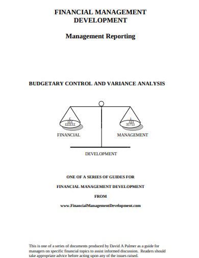 variance analysis report