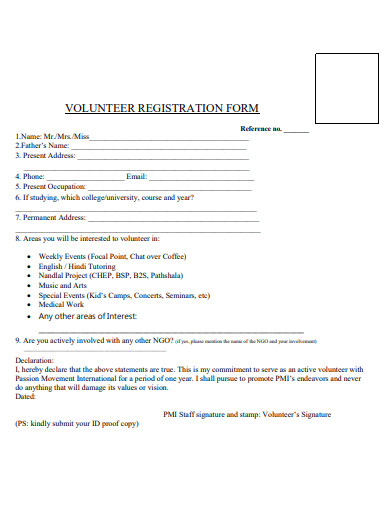 volunteer-registration-form-template