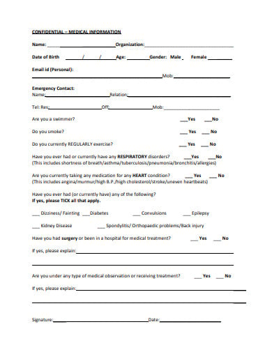 waiver medical information liability form in pdf
