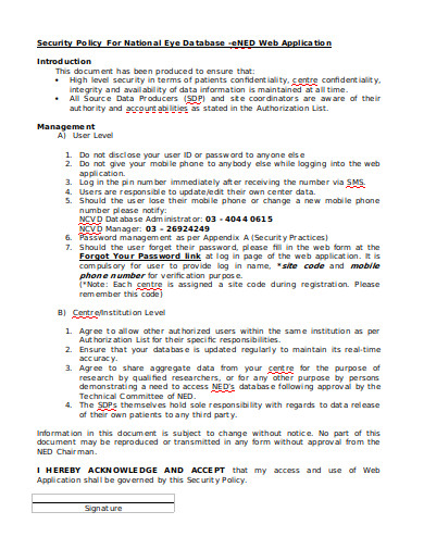 7+ Application Security Policy Templates in PDF | DOC