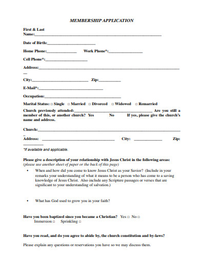 whitney church membership application form