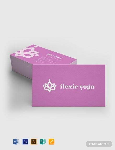 yoga teacher business card template