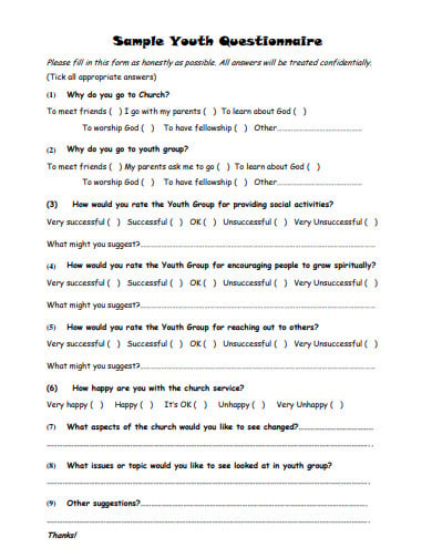 youth-church-questionnaire-template