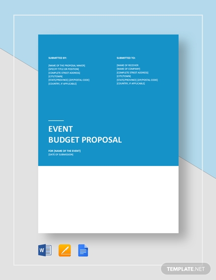 event budget proposal