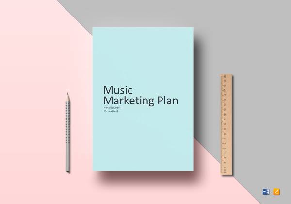 music marketing plan template mockup