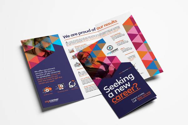 recruitment agency tri fold brochure template 