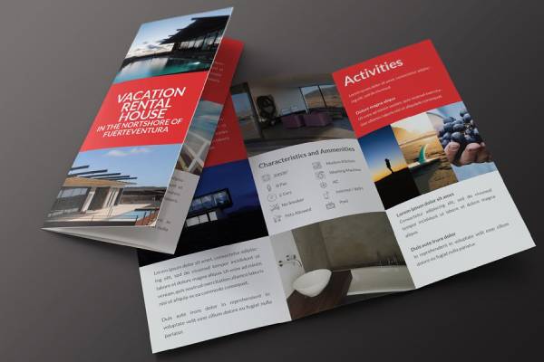 sample house vacation rental brochure