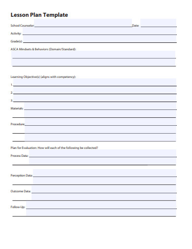 11 School Counselor Lesson Plan Templates In PDF Word 11 School Counselor Lesson Plan Templates In PDF Word
