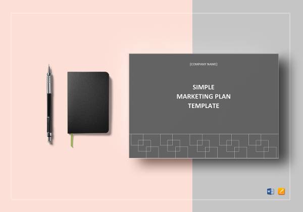 simple marketing plan template mockup