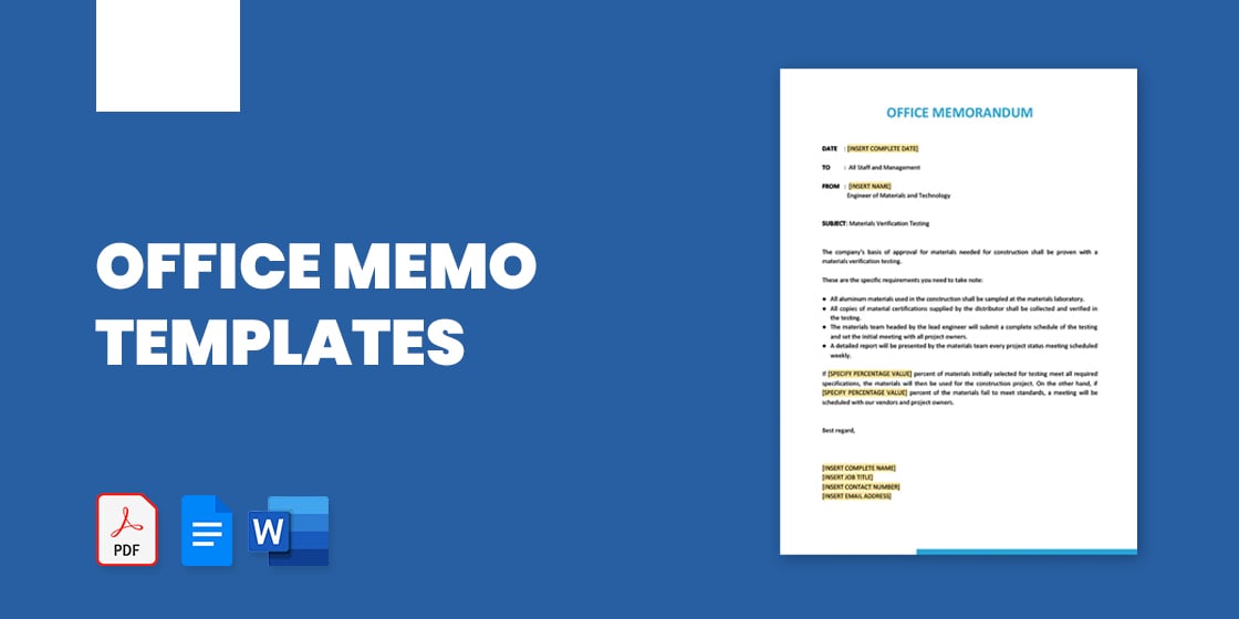 0 office memo templates in pdf word google docs pages