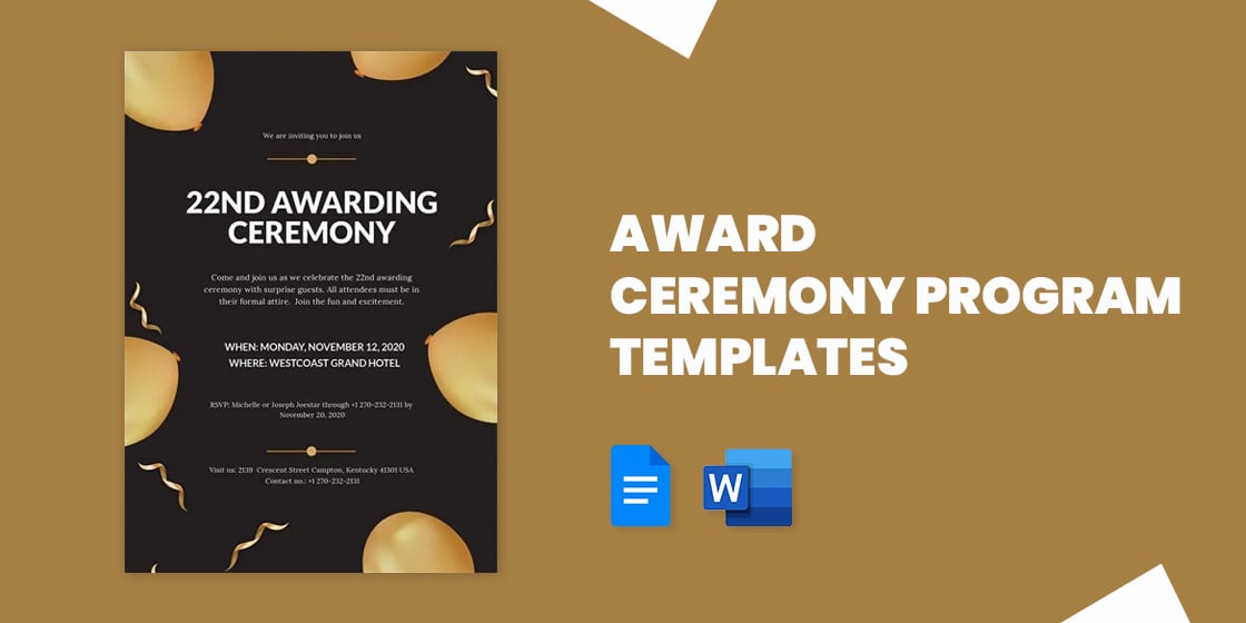  award ceremony program templates in pdf word