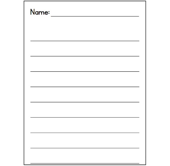 nd grade lined paper