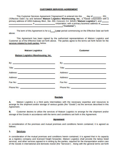 11  Logistics Agreement Templates in Google Docs MS Word Pages PDF