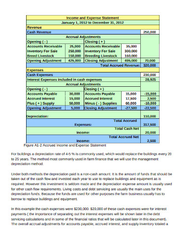 accrued income and expenditure statement