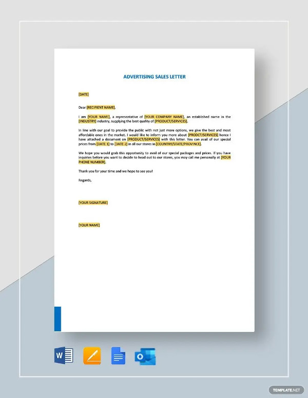 11+ Sales Letter Template - DOC, PDF