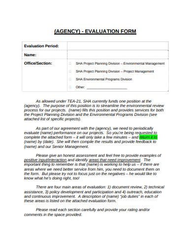 agency-evaluation-form-in-pdf
