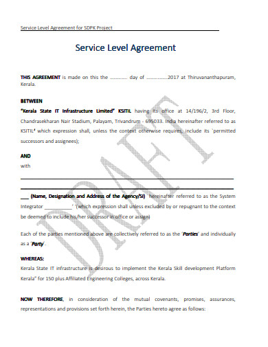 11+ Agency Service Level Agreement Templates in Doc | PDF | Free ...